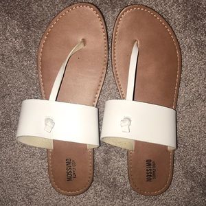 White thong sandals